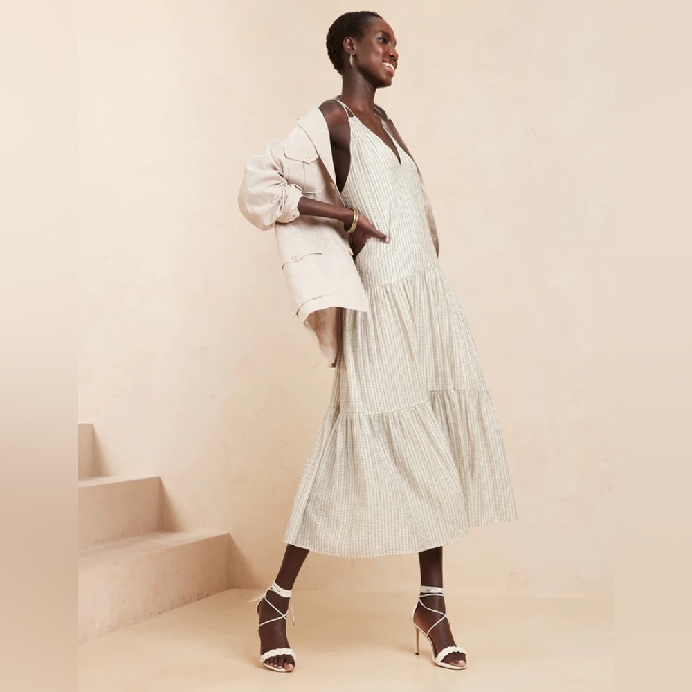 Banana Republic Seersucker Maxi dress